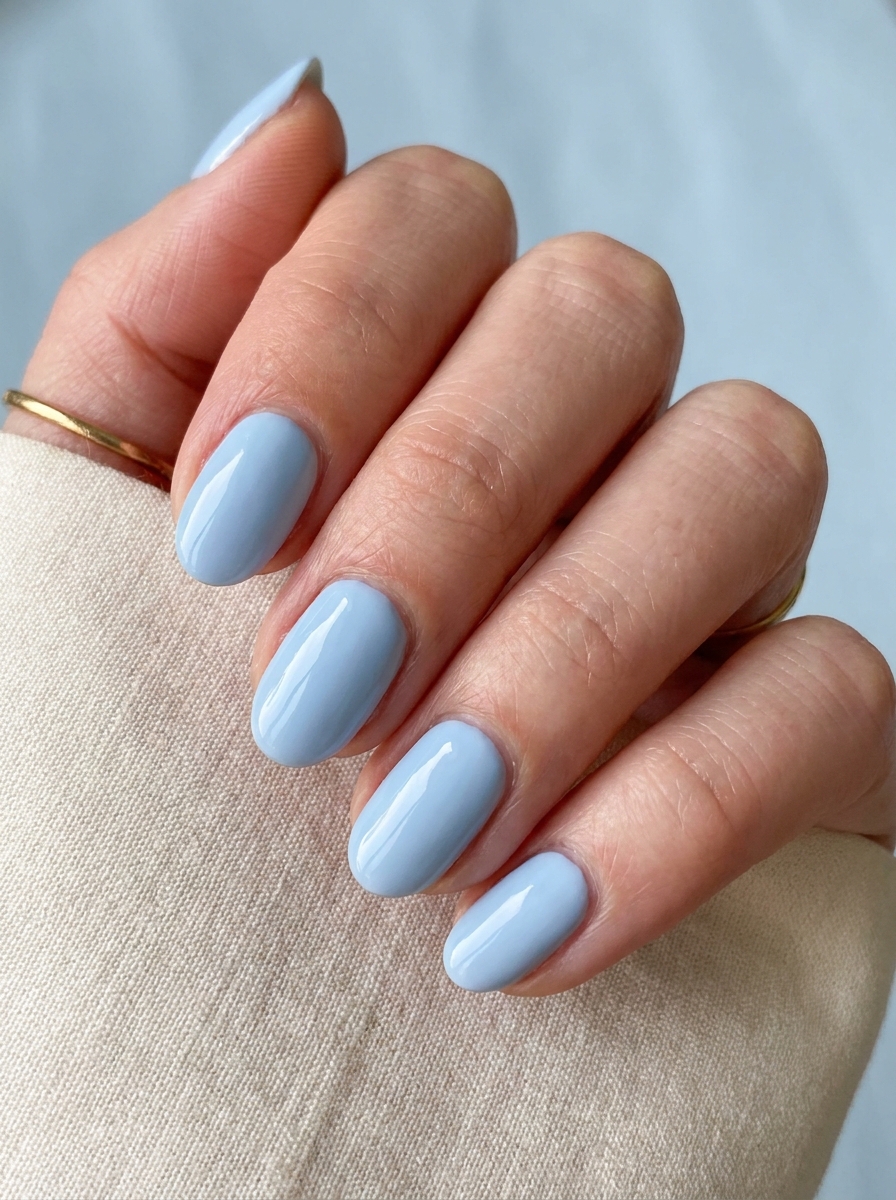 Baby Blue Nails als Einfache Nageldesigns Sommer Inspiration 2026
